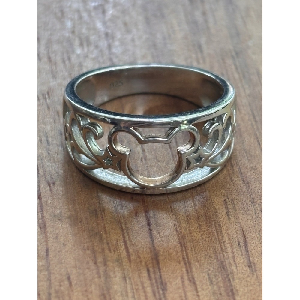Gifts For Her Mouse Ring with Star 925 Sterling Silver Size 7.25